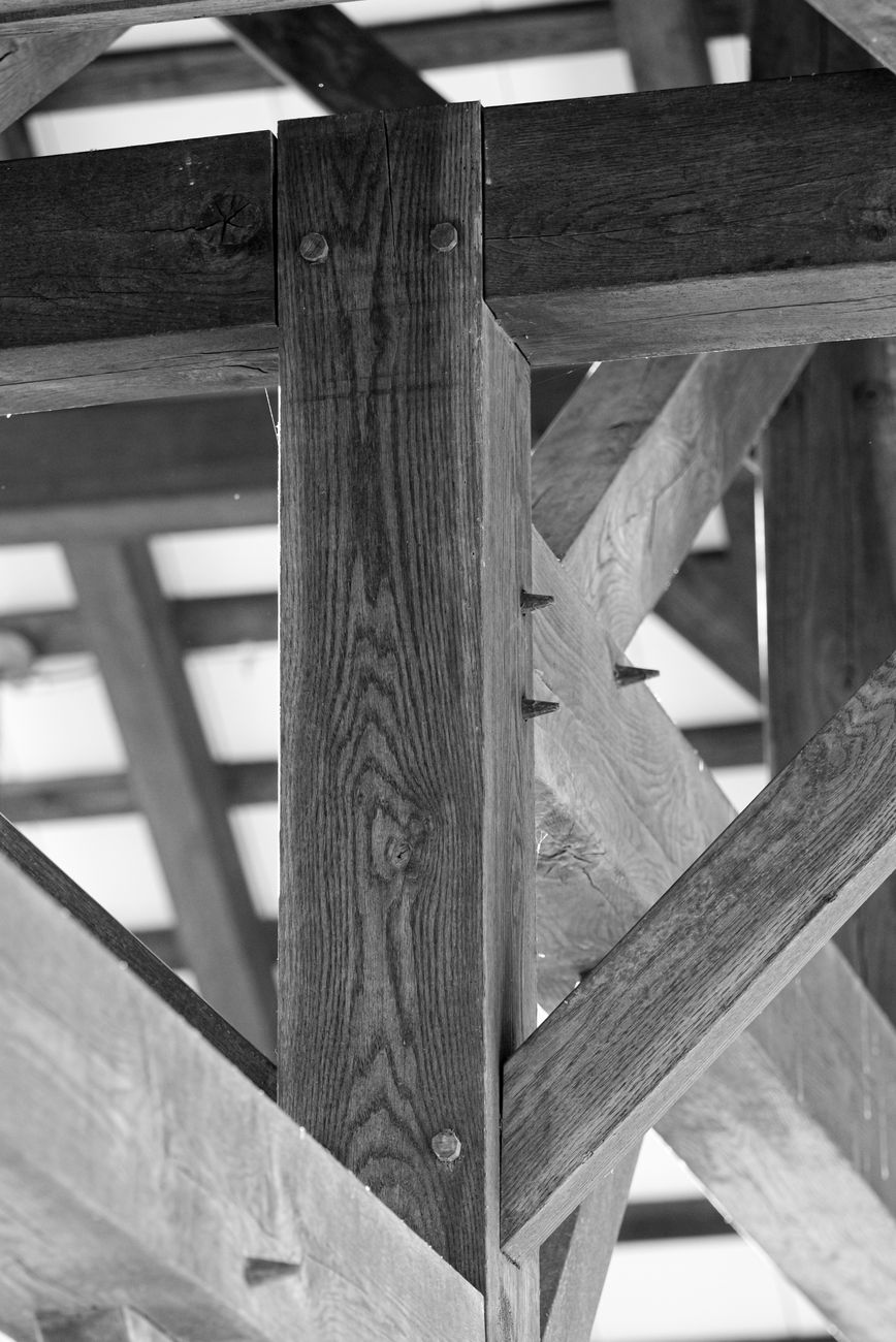 Ancient timber architectural detail